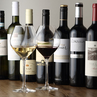 We offer carefully selected wines regardless of the country.