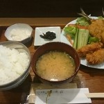 楓 - あじ＆かきフライ定食