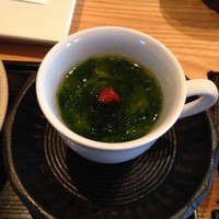 XEX ATAGO GREEN HILLS / tempura & sushi An - あおさと梅肉が乗った茶碗蒸し