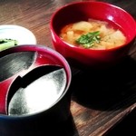 ヒカリヤ ヒガシ - ご飯、味噌汁と香の物（桜御膳）