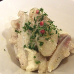 エ パタティ エ パタタ - 冷製ヤゲンなんこつのアーリオオーリオ 480円