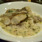 キャトルラパン - ③鯛のグリエ、ﾜﾀﾘｶﾞﾆとキャベツのリゾット