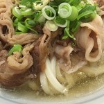 自家製さぬきうどんと肉 甚三 - ぶた牛相盛りうどん（アップ）
