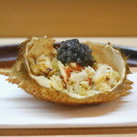 松川 - とげくり蟹（青森）キャビアのせ