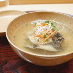 松川 - お椀　鮑と筍