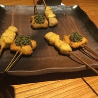 串揚げ 依知川 - ししゃも エリンギとロースだったかな
