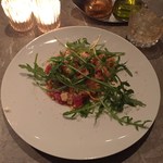 スカイバー スペード - モッツアレラとトマトソースのパスタ