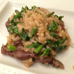 ホタルイカと菜の花のリゾット