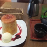 神楽坂 茶寮 - 黄金卵のブリュレシフォンケーキ厳選茶葉セット