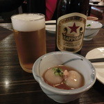 弥平 - ビンビール（サッポロラガー）500円