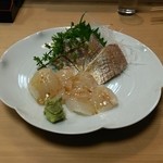 栄寿司 - お造り 春子鯛と平目の昆布締め