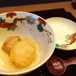 平花とんぼ - ジャガイモ、里芋まんじゅう！西京味噌仕立て！