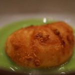 さ行 - 2016年4月_ゴマ豆腐（翡翠豆、青大豆のすり流し餡）