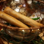 さ行 - 2016年4月_揚物（九条ネギと稚鮎の春巻き）