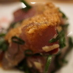 さ行 - 2016年4月_刺身（関アジのたたき胡麻とラー油和え）