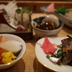 さ行 - 2016年4月_刺身（4点各々お醤油も変えて）