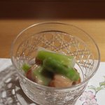 新ばし 星野 - 2016/3赤貝、九条ネギ、うどのぬた和え
      