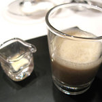 カンテサンス - モリーユ茸のスープ　黄色いワイン