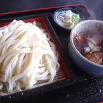 手打ちうどん さわいち - もり+肉ナス汁