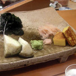 銀座 久兵衛 - みずなすと玉子