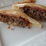 ル・シエル - 米沢牛ハンバーグのホットサンド830円