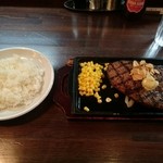 ビーフインパクトステーキ 350gと中ライス