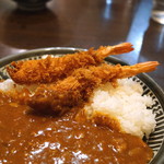 とんかつ 赤坂 水野 - エビフライ カレー のアップ