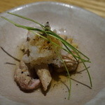 焼鳥 市松 - 卵管の湯引き