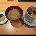 いちにいさん - 豚汁、一口蒸し寿司