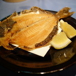 サンセットビューホテル けひの海 - お造りで出てきた目板鰈の揚げ