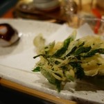 さらの木 - （2016/2月）夕食の山菜天ぷら
