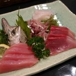さらの木 - （2016/2月）夕食の地魚お刺身盛り合わせ