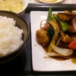 華陽麺坊 - 酢豚＋ライスセット