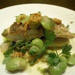 キャトルラパン - ②鯛のグリル、春野菜添え(ﾌﾞｲﾖﾝｽｰﾌﾟ）