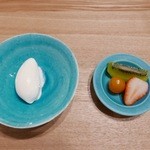 日本料理 e. - 【ヨーグルトアイス、金柑蜜煮、水菓子】◎2016/3