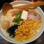 味源 - 味噌ラーメン (味玉付き)
            ※トッピング：コーン、バター