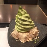 甘味・麺 和話 - わらび抹茶ソフト