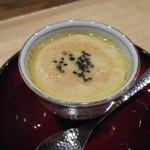 小料理 すず乃 - 今回は帆立入りだった海老のビスクの茶碗蒸し
