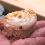 初音鮨 - 河豚の白子あぶり