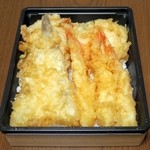 Hageten - 海老3本・かき揚げ1品・魚介1品・野菜2品