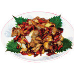 Stir-fried chicken and Sichuan style