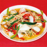 Stir-fried squid and vegetables