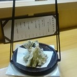 ながうらの隠れ家ラウンジ つるや - 独活の天婦羅