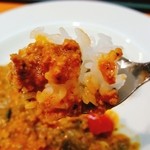 らーめん紫雲亭 - 2016/4  ハーフキーマカレーのアップ