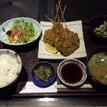 個室居酒屋 豆助 - 串カツ定食880円