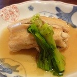 泉や - 【2016.4】穴子蓮根蒸し 芹