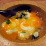 モーネ - 【7】あんかけリゾット 温泉卵　スナップエンドウ　うすい豆