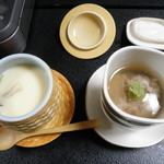 雄琴荘 - 茶碗蒸しとハス蒸し（レンコン蒸し）