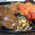 焼肉&グリル　貴坂 - コンビ　ハンバーグと鶏カツレツ