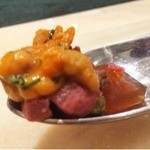 SALONE 2007 - 2016.4.  ristretto/ 味覚の濃縮 ウニ・牛・マルサラ・ケッパー